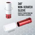 5-Piece 1/2` Drive Depth Impact Sockets, Non-Destructive Impact Lug Nut Sockets With Protective Slee