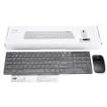 Wireless Keyboard And Mouse Combo With Keyboard Film Black/White (Ultra-Thin 2.4g)