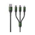 3-In-1 Usb To 8-Pin + Type-C + Micro Usb Fast Charging Data Cable Length: