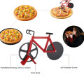 Suitable For Kitchen And Parties Bicycle Pizza Cutter, Non-Stick Pizza Cutter, Stainless Steel Doubl