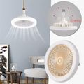 Led Ceiling Light With Fan 6500K Upgraded Ceiling Fan With Light Remote Control 360° Rotation