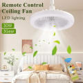 Led Ceiling Light With Fan 6500K Upgraded Ceiling Fan With Light Remote Control 360° Rotation