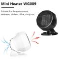 Mini Indoor Fan Ceramic Heater With Three-Stage Rotation For Continuous Temperature Control And Warm