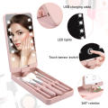 Best Selling Vanity Mirror Gift Led Light With Brush Touch Control 360 Rotation Compact
