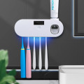 Multifunctional Wall-Mounted Toothbrush Holder With Toothpaste Dispenser, Bathroom Electric Toothbru
