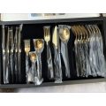 Premium Cutlery Set Serves 6-Pack 24-Piece Stainless Steel Cutlery Set With Steak Knife, Fork And Sp