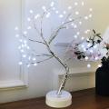 Led White Snowflake Table Lamp With Base Usb Dc/Battery Powered