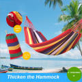 Sturdy Portable Hammock Outdoor Hammock Garden Sports Home Travel Camping Swing Canvas Striped Hangi