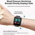 Smart Watch Bluetooth Blood Pressure Fitness Tracker Heart Rate (Random Color)