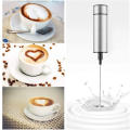 Portable Beverage Blender Stainless Steel Comfortable Milk Frother, Handheld Foamer,