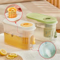 Super Convenient Cold Kettle With Faucet, Lemon Bottle, Drink Set, Kitchen Ice Drink, Fruit Tea, Col
