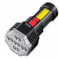 Convenient Flashlight Side Light Lightweight Outdoor Lighting Rechargeable Flashlight