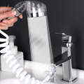 Useful Shampoo Shower External Washbasin Faucet Bathroom Handheld Telescopic Shower Set Pressurized