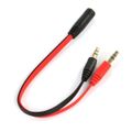 Stereo Microphone Audio Adapter Splitter Cable Headphone Jack 3.5mm Female To 2 Male Cable