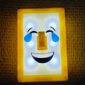 Creative Led Wall Lamp Night Light With Funny Face Light Switch Emergency Light (Random Expression
