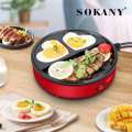 Safe And Convenient Home Sandwich Maker Bbq Machine Omelette Pan 3-In-1 Electric Grill (Random Color