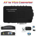 Video Converter Av To Vga Adapter Rca Composite For Pc Monitor Notebook