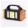 Super Easy To Use Portable Solar Led Flashlight With Work Light Usb Rechargeable Handheld Cob 4 Ligh