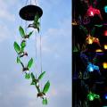 Super Beautiful Solar Hummingbird Wind Chime Garden Light In Multiple Colors