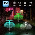 Fiber Double Layer Jelly Fish Solar Lights 2 Pieces 7 Colors