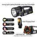Solar Rotating Dual Led + Cob Light Source With Usb Port To Charge Mobile Phone Pm-75
