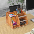 Convenient 1 Piece Wooden Desk Storage Box, Multifunctional Diy Pen Holder, Desk Pen Storage Box, De