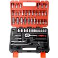 Multipurpose 53-Piece Ratchet Wrench And Socket Tool Set 1/4 Inch Drive Screwdriver Set Combination