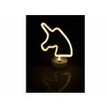 Cable Or Battery Powered Unicorn Head Neon Light With Base