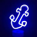 Creative Usb Dc Cable Or Battery Powered Anchor Neon Light With Base