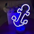 Creative Usb Dc Cable Or Battery Powered Anchor Neon Light With Base