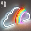 Convenient And Good-Looking Usb Powered Rainbow Transparent Cloud Neon Light With Back Panel + Switc