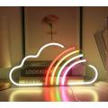 Convenient And Good-Looking Usb Powered Rainbow Transparent Cloud Neon Light With Back Panel + Switc