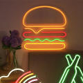 Usb Powered Hamburger Neon Light With Back Panel + Switch