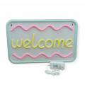 Welcome Back Panel Neon Light With 12V 2A Power Adapter