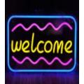 Welcome Back Panel Neon Light With 12V 2A Power Adapter