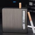 Convenient Cigarette Holder Box With Refillable Lighter, 20 Cigarettes Da-3032(Random Color)