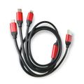 Easy-To-Use Three-In-One Portable Charging Cable 1M (Random Color)