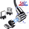Super Easy To Use 360° 3-In-1 Magnetic Cable (Random Color)