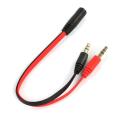 Convenient 3.5mm Female To 2 Male Cable Stereo Microphone Audio Adapter Splitter Cable Headphone Jac