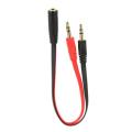 Convenient 3.5mm Female To 2 Male Cable Stereo Microphone Audio Adapter Splitter Cable Headphone Jac