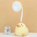 Cute Rechargeable Duck Table Lamp 2 Settings With Pen Holder Usb