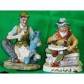 Two Porcelain Bisque Taiwanese Figurines. (Price is for the pair)