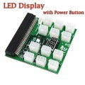 1200W/750W Breakout Board W Button for HP PSU GPU Mining Ethereum With 12Pcs 8P Cable