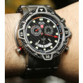 Retail: R22,999.00 CX Swiss Military TYPHOON Yacht Timer TITANIUM Scuba Chronograph Watch