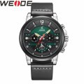 WEIDE Men's Nantucket Leather Black/Green Chronograph Watch BRAND NEW official SA store