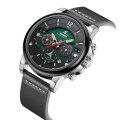 WEIDE Men's Nantucket Leather Black/Green Chronograph Watch BRAND NEW official SA store