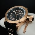 Retail: R10,000.00 INVICTA Men's Russian Diver 18k Gold Plated 51.5mm Silicone Infused Watch NEW!!