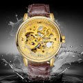 Retail: R2,399.00 TEVISE ® Men`s Metropolis Leather Gold Watch BRAND NEW