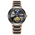 Retail: R2,799.00 TEVISE ® Men's Constantine Automatic Moon Rose Tone Watch BRAND NEW
