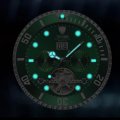 Retail: R2,599.00 TEVISE ® Men's Perpetual FLYWHEEL Automatic Green Watch BRAND NEW